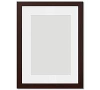 Alison Kingsgate Mahogany 10x8 Frame With Mount For 8x6 Size (15.24 x 20.32cm) - Modern Design Mahogany 10x8 Picture Frame With Mount with Safe Perspex Front & Wall Hanging Hooks - Handmade Frames