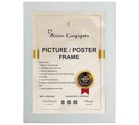 Alison Kingsgate Modern 100x70CM Light Grey- Photo Frame-Engineered Wood Picture Frames with Shatterproof Perspex - Ideal for Certificates -Wall Mount or Tabletop - Multiple Sizes & Colours Available