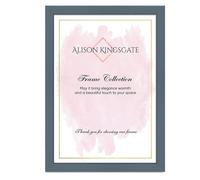 Alison Kingsgate Modern 100x70CM Navy Blue Photo Frame-Engineered Wood Picture Frames with Shatterproof Perspex - Ideal for Certificates -Wall Mount or Tabletop - Multiple Sizes & Colours Available
