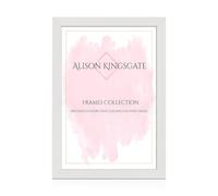 Alison Kingsgate Modern 100X70CM White Picture Frames- Engineered Wood Photo Frame with Shatterproof Perspex Front- Ideal for Posters, Certificates & Artwork- Wall Mount or Tabletop Display