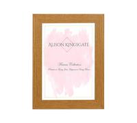 Alison Kingsgate Modern 10X8 Oak- Picture Frame - Engineered Wood Photo Frame with Shatterproof Perspex Front - Ideal for Posters, Certificates & Artwork - Wall Mount or Tabletop Display