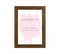 Alison Kingsgate Modern 10X8 Walnut Picture Frames- Engineered Wood Photo Frame with Shatterproof Perspex Front- Ideal for Posters, Certificates & Artwork- Wall Mount or Tabletop Display