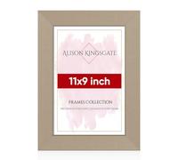 Alison Kingsgate Modern 11X9 Rose Gold Photo Frame-Engineered Wood Picture Frames with Shatterproof Perspex - Ideal for Certificates -Wall Mount or Tabletop - Multiple Sizes & Colours Available