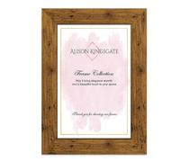 Alison Kingsgate Modern 11X9 Rustic Oak Picture Frame - Engineered Wood Photo Frame with Shatterproof Perspex Front - Ideal for Posters, Certificates & Artwork - Wall Mount or Tabletop Display