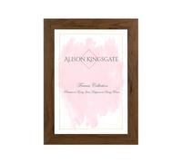 Alison Kingsgate Modern 12X8 Walnut Picture Frames- Engineered Wood Photo Frame with Shatterproof Perspex Front- Ideal for Posters, Certificates & Artwork- Wall Mount or Tabletop Display