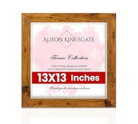 Alison Kingsgate Modern 13x13 - Rustic Oak Picture Frames - Engineered Wood Photo Frame with Shatterproof Perspex Front - Ideal for Posters, Certificates & Artwork - Wall Mount or Tabletop Display