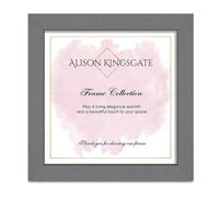 Alison Kingsgate Modern 14X14 Dark Grey- Photo Frame-Engineered Wood Picture Frames with Shatterproof Perspex - Ideal for Certificates -Wall Mount or Tabletop - Multiple Sizes & Colours Available