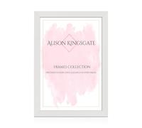 Alison Kingsgate Modern 18X12 White Picture Frames- Engineered Wood Photo Frame with Shatterproof Perspex Front- Ideal for Posters, Certificates & Artwork- Wall Mount or Tabletop Display