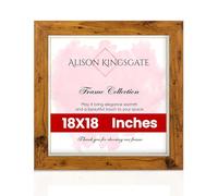 Alison Kingsgate Modern 18x18 - Rustic Oak Picture Frames - Engineered Wood Photo Frame with Shatterproof Perspex Front - Ideal for Posters, Certificates & Artwork - Wall Mount or Tabletop Display
