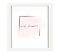 Alison Kingsgate Modern 24x24 White Picture Frame - Handmade Elegance Photo Frame with Perspex Sheet & Wall Hooks, White Picture Frames Perfect for Your Cherished Memories