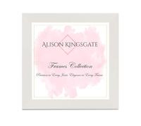 Alison Kingsgate Modern 24X24 White Picture Frames- Engineered Wood Photo Frame with Shatterproof Perspex Front- Ideal for Posters, Certificates & Artwork- Wall Mount or Tabletop Display