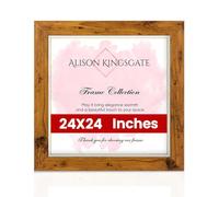 Alison Kingsgate Modern 24X24IN Rustic Oak Picture Frame - Engineered Wood Photo Frame with Shatterproof Perspex Front - Ideal for Posters, Certificates & Artwork - Wall Mount or Tabletop Display