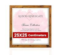 Alison Kingsgate Modern 25x25 CM - Rustic Oak Picture Frames - Engineered Wood Photo Frame with Shatterproof Perspex Front - Ideal for Posters, Certificates & Artwork - Wall Mount or Tabletop Display