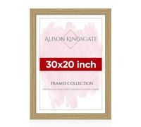 Alison Kingsgate Modern 30X20 Light Oak Photo Frame-Engineered Wood Picture Frames with Shatterproof Perspex - Ideal for Certificates & Artwork-Wall Mount or Tabletop - Multiple Sizes & Colours
