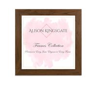 Alison Kingsgate Modern 30X30CM Walnut Picture Frames- Engineered Wood Photo Frame with Shatterproof Perspex Front- Ideal for Posters, Certificates & Artwork- Wall Mount or Tabletop Display