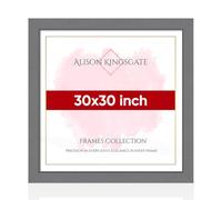 Alison Kingsgate Modern 30X30IN Dark Grey- Photo Frame-Engineered Wood Picture Frames with Shatterproof Perspex - Ideal for Certificates -Wall Mount or Tabletop - Multiple Sizes & Colours Available