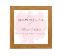 Alison Kingsgate Modern 40X40CM Oak Picture Frames- Engineered Wood Photo Frame with Shatterproof Perspex Front- Ideal for Posters, Certificates & Artwork- Wall Mount or Tabletop Display
