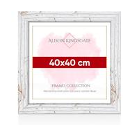 Alison Kingsgate Modern 40X40CM White Oak Photo Frame-Engineered Wood Picture Frames with Shatterproof Perspex - Ideal for Certificates -Wall Mount or Tabletop - Multiple Sizes & Colours Available