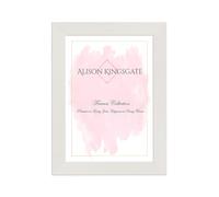 Alison Kingsgate Modern 5X3.5 White Picture Frames- Engineered Wood Photo Frame with Shatterproof Perspex Front- Ideal for Posters, Certificates & Artwork- Wall Mount or Tabletop Display