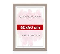 Alison Kingsgate Modern 60X40CM Rose Gold Photo Frame-Engineered Wood Picture Frames with Shatterproof Perspex - Ideal for Certificates -Wall Mount or Tabletop - Multiple Sizes & Colours Available