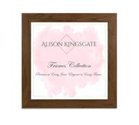 Alison Kingsgate Modern 60X60CM Walnut Picture Frames- Engineered Wood Photo Frame with Shatterproof Perspex Front- Ideal for Posters, Certificates & Artwork- Wall Mount or Tabletop Display