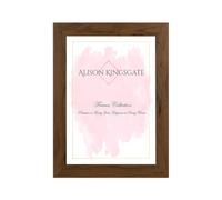 Alison Kingsgate Modern 6X4 Walnut Picture Frames- Engineered Wood Photo Frame with Shatterproof Perspex Front- Ideal for Posters, Certificates & Artwork- Wall Mount or Tabletop Display