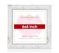 Alison Kingsgate Modern 6X6 White Oak Photo Frame-Engineered Wood Picture Frames with Shatterproof Perspex - Ideal for Certificates -Wall Mount or Tabletop - Multiple Sizes & Colours Available