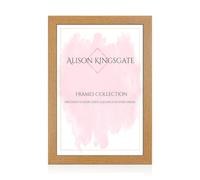 Alison Kingsgate Modern 70X50CM Oak Picture Frames- Engineered Wood Photo Frame with Shatterproof Perspex Front- Ideal for Posters, Certificates & Artwork- Wall Mount or Tabletop Display