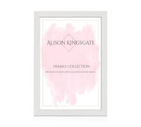 Alison Kingsgate Modern 70X50CM White Picture Frames- Engineered Wood Photo Frame with Shatterproof Perspex Front- Ideal for Posters, Certificates & Artwork- Wall Mount or Tabletop Display