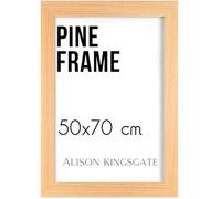 Alison Kingsgate Modern 70X50CMCM Country Pine Photo Frame-Engineered Wood Picture Frames with Shatterproof Perspex - Ideal for Certificates & Artwork- Wall Mount - Multiple Sizes & Colours Available