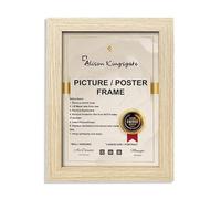 Alison Kingsgate Modern 80X80CM Light Oak Photo Frame-Engineered Wood Picture Frames with Shatterproof Perspex - Ideal for Certificates & Artwork-Wall Mount or Tabletop - Multiple Sizes & Colours