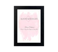 Alison Kingsgate Modern 8X6 Black- Picture Frame - Engineered Wood Photo Frame with Shatterproof Perspex Front - Ideal for Posters, Certificates & Artwork - Wall Mount or Tabletop Display