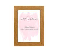 Alison Kingsgate Modern 8X6 Oak Picture Frames- Engineered Wood Photo Frame with Shatterproof Perspex Front- Ideal for Posters, Certificates & Artwork- Wall Mount or Tabletop Display