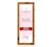 Alison Kingsgate Modern 90x30 CM Rustic Oak Picture Frames - Engineered Wood Photo Frame with Shatterproof Perspex Front - Ideal for Posters, Certificates & Artwork - Wall Mount or Tabletop Display