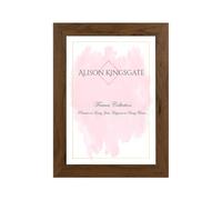 Alison Kingsgate Modern 9X6 Walnut Picture Frames- Engineered Wood Photo Frame with Shatterproof Perspex Front- Ideal for Posters, Certificates & Artwork- Wall Mount or Tabletop Display