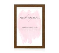 Alison Kingsgate Modern A2 Dark Oak Picture Frame - Engineered Wood Photo Frame with Shatterproof Perspex Front - Ideal for Posters, Certificates & Artwork - Wall Mount or Tabletop Display