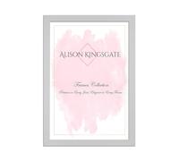Alison Kingsgate Modern A2 Silver Photo Frame-Engineered Wood Picture Frames with Shatterproof Perspex - Ideal for Certificates & Artwork-Wall Mount or Tabletop - Available in A1 A2 A3 A4 A5