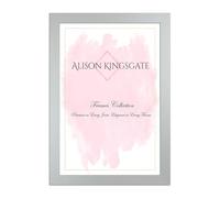 Alison Kingsgate Modern A3 Silver Photo Frame-Engineered Wood Picture Frames with Shatterproof Perspex - Ideal for Certificates & Artwork-Wall Mount or Tabletop - Available in A1 A2 A3 A4 A5