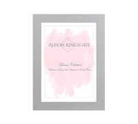 Alison Kingsgate Modern A5 Silver Photo Frame-Engineered Wood Picture Frames with Shatterproof Perspex - Ideal for Certificates & Artwork-Wall Mount or Tabletop - Available in A1 A2 A3 A4 A5