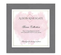Alison Kingsgate Modern Dark Grey Picture Frame for Photos - 4X4 | Engineered Wood, Shatterproof Perspex Front, Ideal for Wall Art Display, Posters, Documents, Certificate & Home Décor