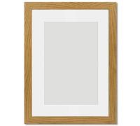 Alison Kingsgate Oak 12x10 Frame With Mount For 10x8 Size (25.4 x 20.32cm) - Modern Design Oak 12x10 Picture Frame With Mount with Safe Perspex Front & Wall Hanging Hooks - Handmade Frames