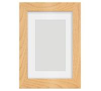 Alison Kingsgate Oak 6x4 Frame With Mount For 3.5x5 Size (8.89 x 12.7cm) - Modern Design Oak 6x4 Picture Frame With Mount with Safe Perspex Front & Wall Hanging Hooks - Handmade Frames