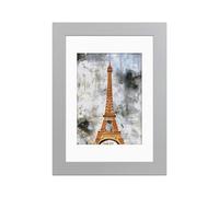 Alison Kingsgate Picture Frames With Mounts In multiple Sizes & Colour - UK Handmade Photo Frames With Safe Front And Wall Mounting Hooks (10 x 8 Frame With 8 x 6 Mount, Silver)