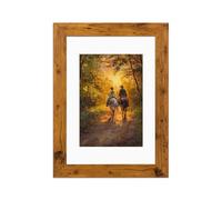 Alison Kingsgate Picture Frames With Mounts In multiple Sizes & Colour - UK Handmade Photo Frames With Safe Front And Wall Mounting Hooks (10 x 8 Frame With 8 x 6 Mount, Rustic)