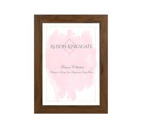 Alison Kingsgate Picture Frames With Mounts In multiple Sizes & Colour - UK Handmade Photo Frames With Safe Front And Wall Mounting Hooks (7 x 5 Frame, Walnut)