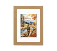 Alison Kingsgate Picture Frames With Mounts In multiple Sizes & Colour - UK Handmade Photo Frames With Safe Front And Wall Mounting Hooks (10 x 8 Frame With 8 x 6 Mount, Pine)
