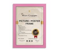 Alison Kingsgate Pink A4 Frame In Size 29.7x21cm -A4 Picture Frame With Clear Perspex Sheet & Wall Mounting Hooks - Display In Portrait or Landscape - A4 Pink Frame