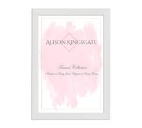 Alison Kingsgate Premium 43x35cm Frame White- 43x35 cm Photo Frame with Clear Perspex Front & Wall Mounting to Hang Portrait or Landscape (White)