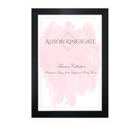 Alison Kingsgate Premium 76x62 cm Frame Black- 76x62 cm Photo Frame with Clear Perspex Front & Wall Mounting to Hang Portrait or Landscape (Black)