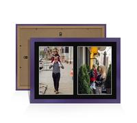Alison Kingsgate Purple 20x14 Photo frames for multiple pictures -2 Apertures Collage Frame with Black Mount - Holds (2x) A4 Photos - Engineered Wood & Perspex
